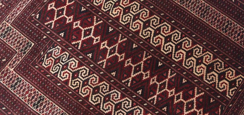 Afghan Rug - Bukhara - 120 x 90 cm - dark red