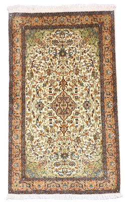 Silk Rug - Kashmir Silk - 155 x 99 cm - beige