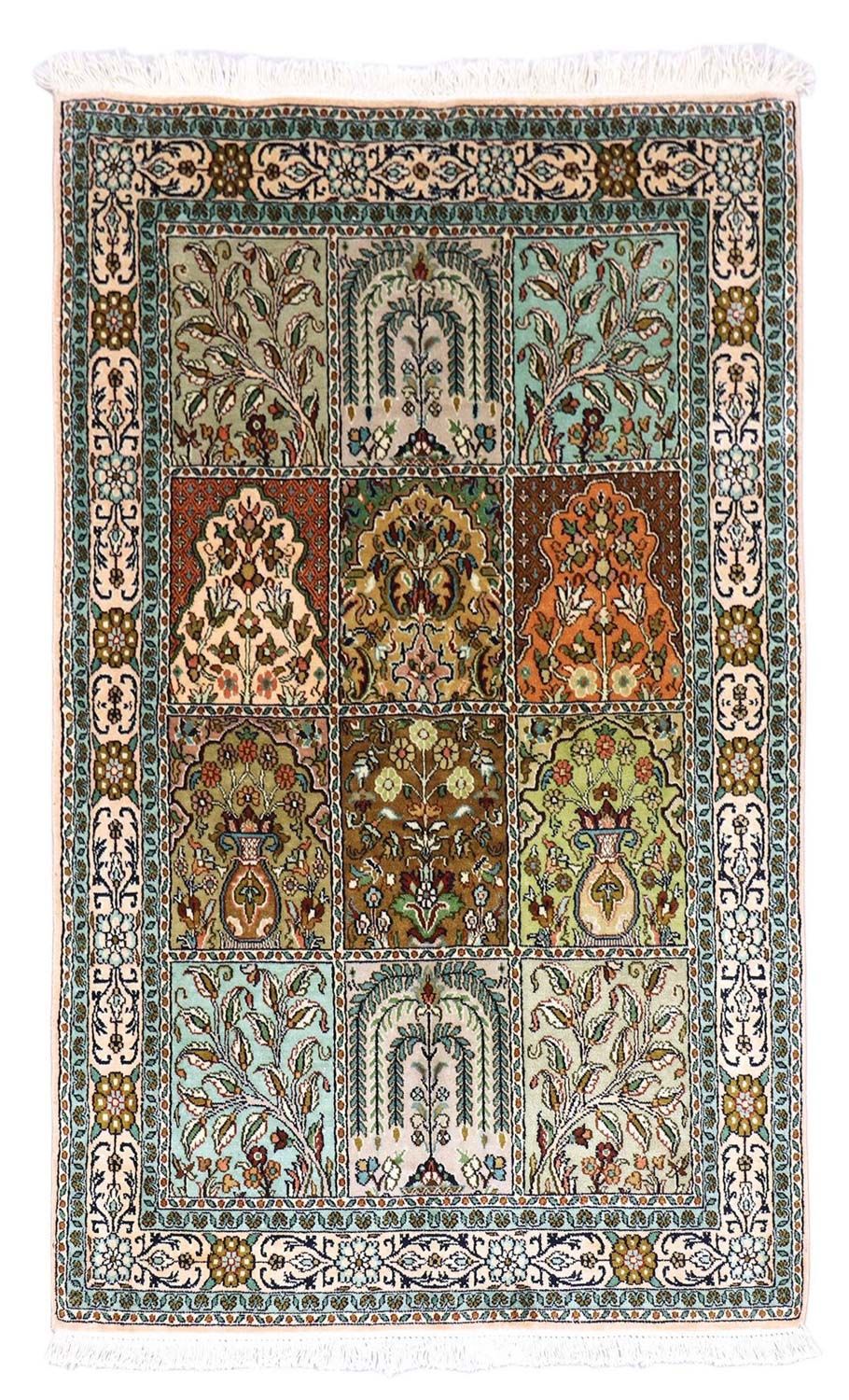 Silk Rug - Kashmir Silk - 151 x 95 cm - turquoise