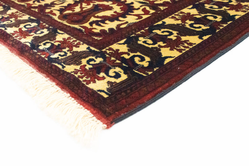 Afghan Rug - 198 x 150 cm - dark red