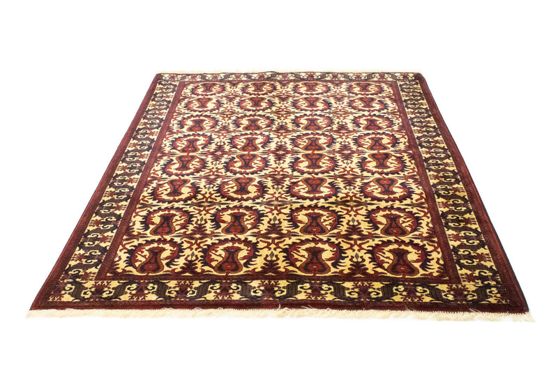 Afghan Rug - 198 x 150 cm - dark red