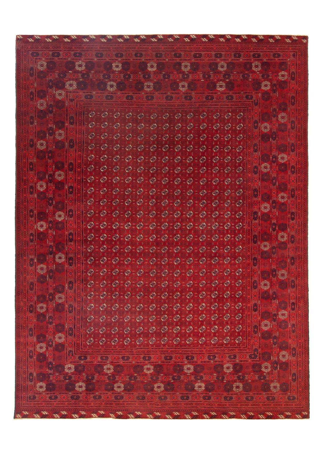 Afghan Rug - Bukhara - 390 x 292 cm - dark red