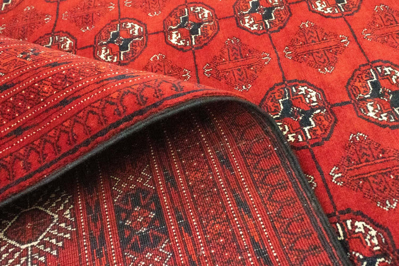 Afghan Rug - Bukhara - 294 x 203 cm - dark red