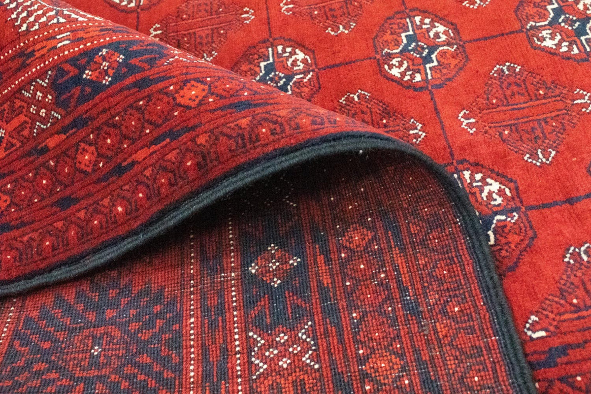 Afghan Rug - Bukhara - 297 x 198 cm - dark red