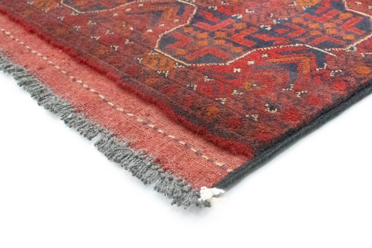 Runner Afghan Rug - Kunduz - 294 x 80 cm - red