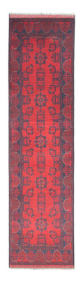 Runner Afghan Rug - Kunduz - 289 x 77 cm - red