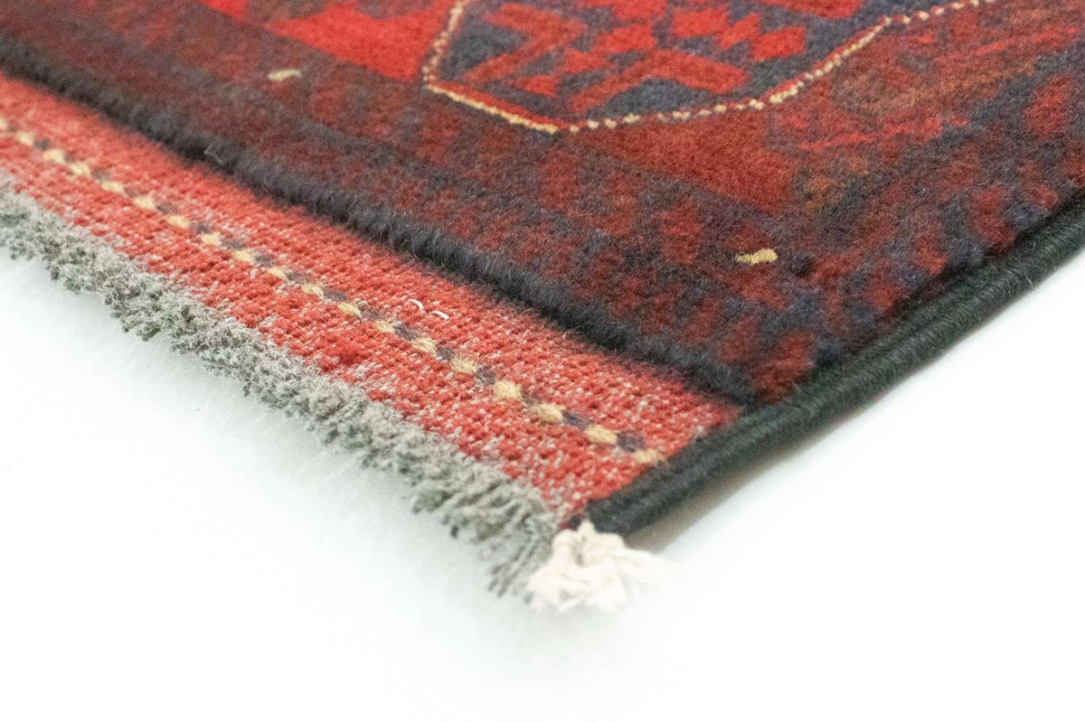 Runner Afghan Rug - Kunduz - 289 x 77 cm - red