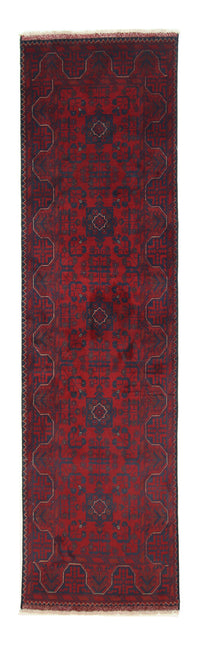Runner Afghan Rug - Kunduz - 290 x 79 cm - dark red – product image