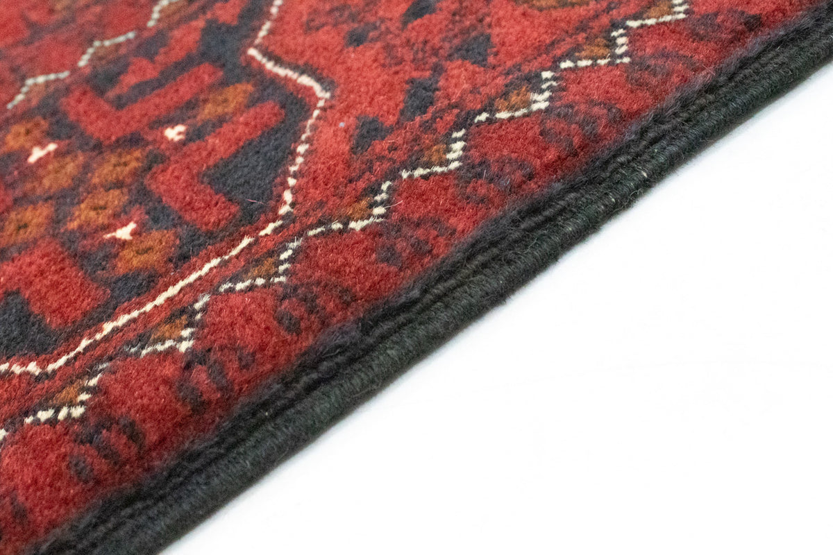Runner Afghan Rug - Kunduz - 302 x 78 cm - red