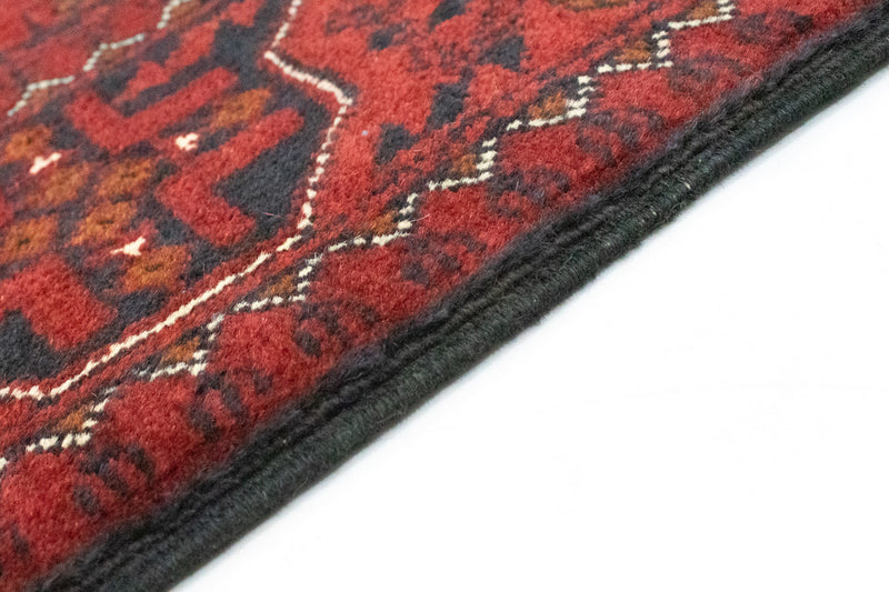 Runner Afghan Rug - Kunduz - 302 x 78 cm - red