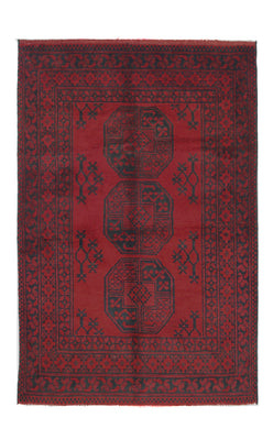 Afghan Rug - Filpa - 145 x 96 cm - red