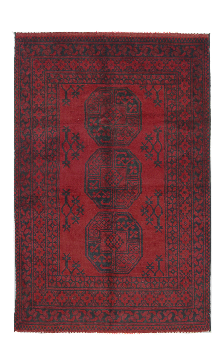 Afghan Rug - Filpa - 145 x 96 cm - red