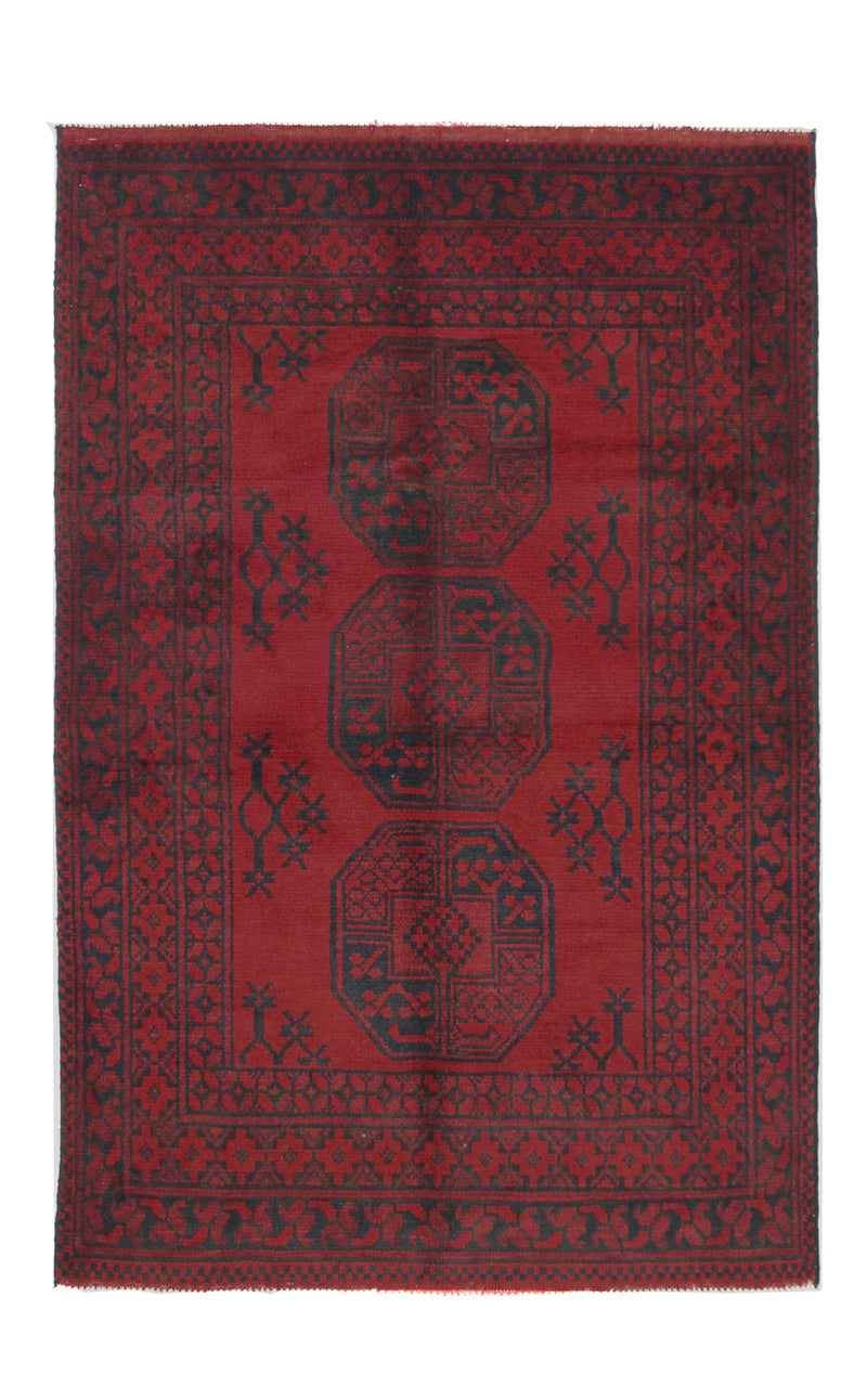Afghan Rug - Filpa - 145 x 96 cm - red