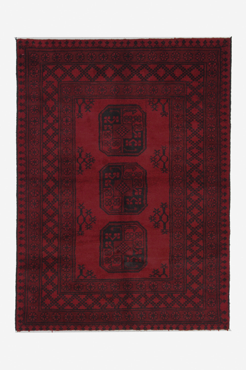 Afghan Rug - Filpa - 140 x 100 cm - red