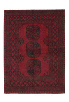 Afghan Rug - Filpa - 139 x 102 cm - red