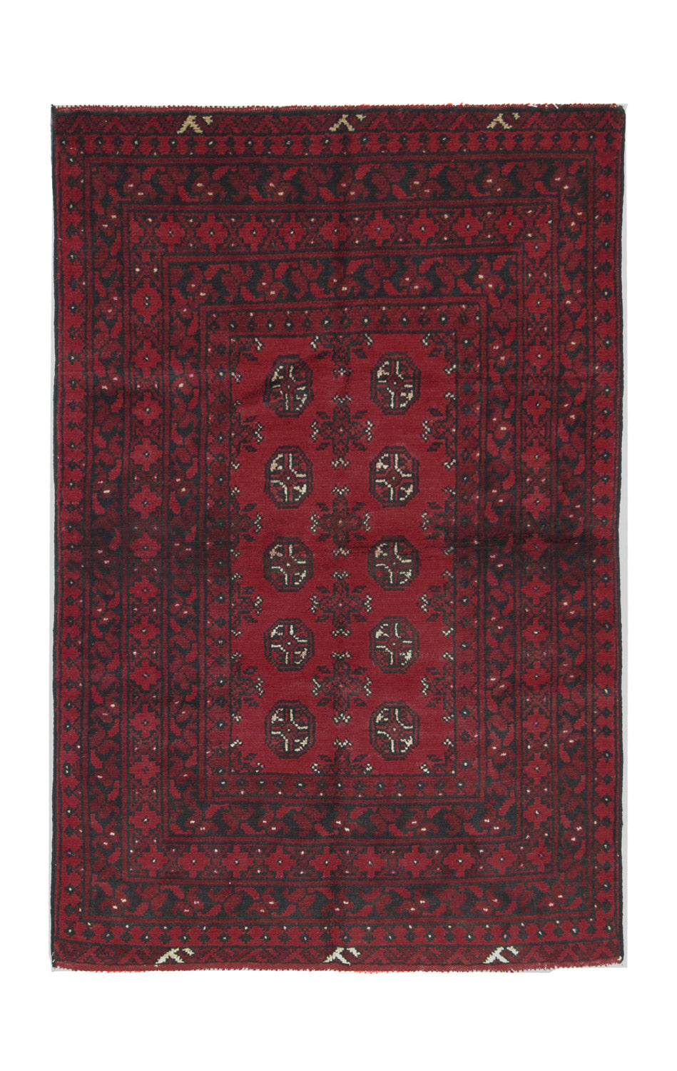 Afghan Rug - Filpa - 145 x 93 cm - red