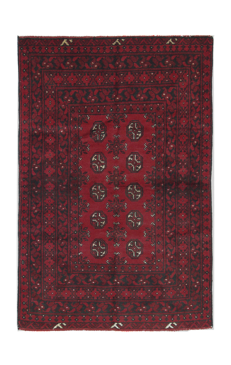 Afghan Rug - Filpa - 145 x 93 cm - red