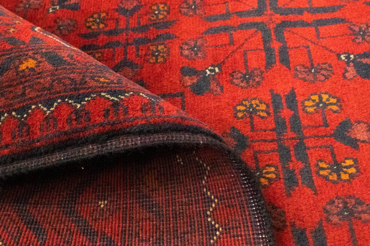 Afghan Rug - Kunduz - 194 x 147 cm - red