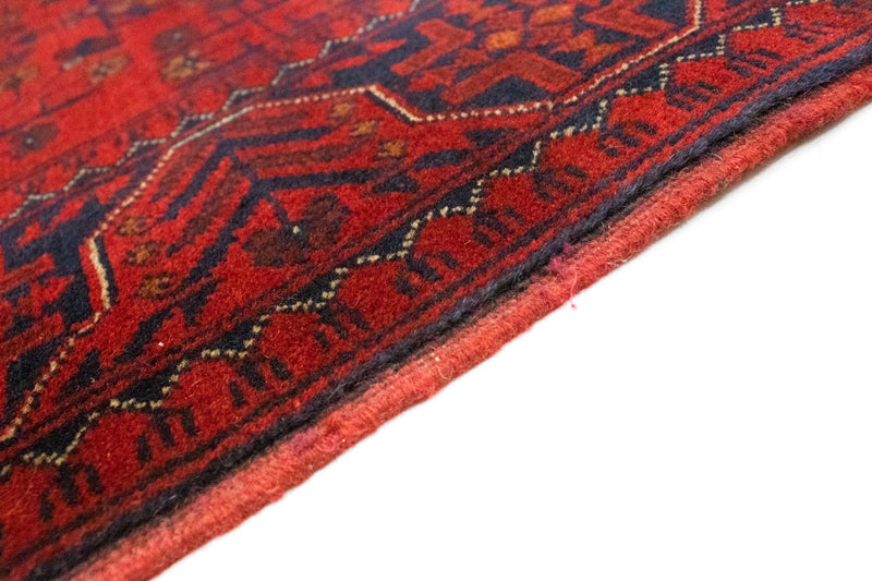 Afghan Rug - Kunduz - 195 x 154 cm - red