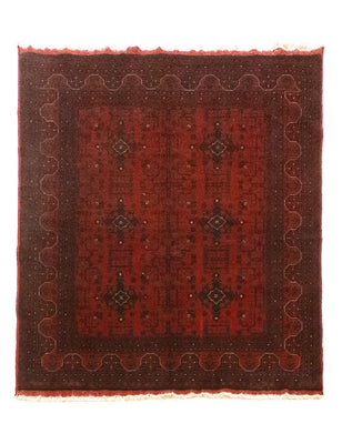 Afghan Rug - Kunduz - 199 x 152 cm - red