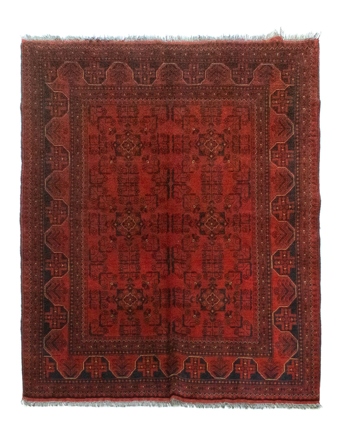 Afghan Rug - Kunduz - 193 x 151 cm - red