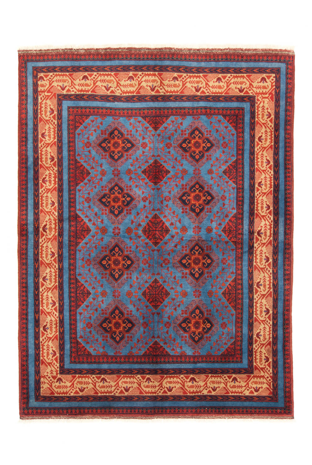 Afghan Rug - Kunduz - 200 x 151 cm - red