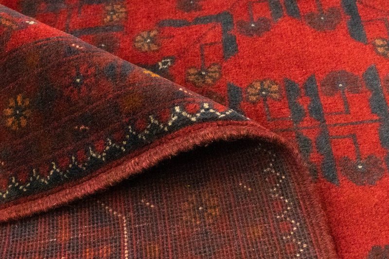 Afghan Rug - Kunduz - 196 x 151 cm - red