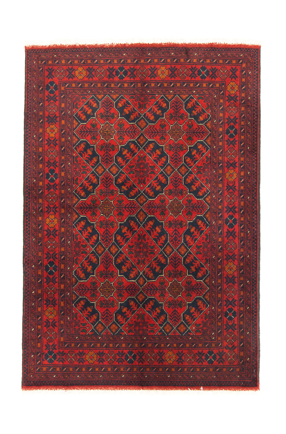 Afghan Rug - Kunduz - 146 x 99 cm - red
