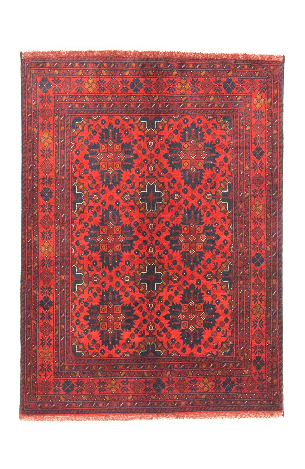 Afghan Rug - Kunduz - 142 x 103 cm - red