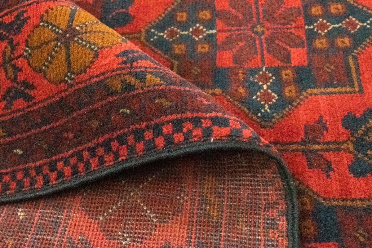 Afghan Rug - Kunduz - 145 x 98 cm - red