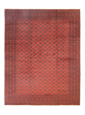Afghan Rug - Filpa - 390 x 302 cm - dark red
