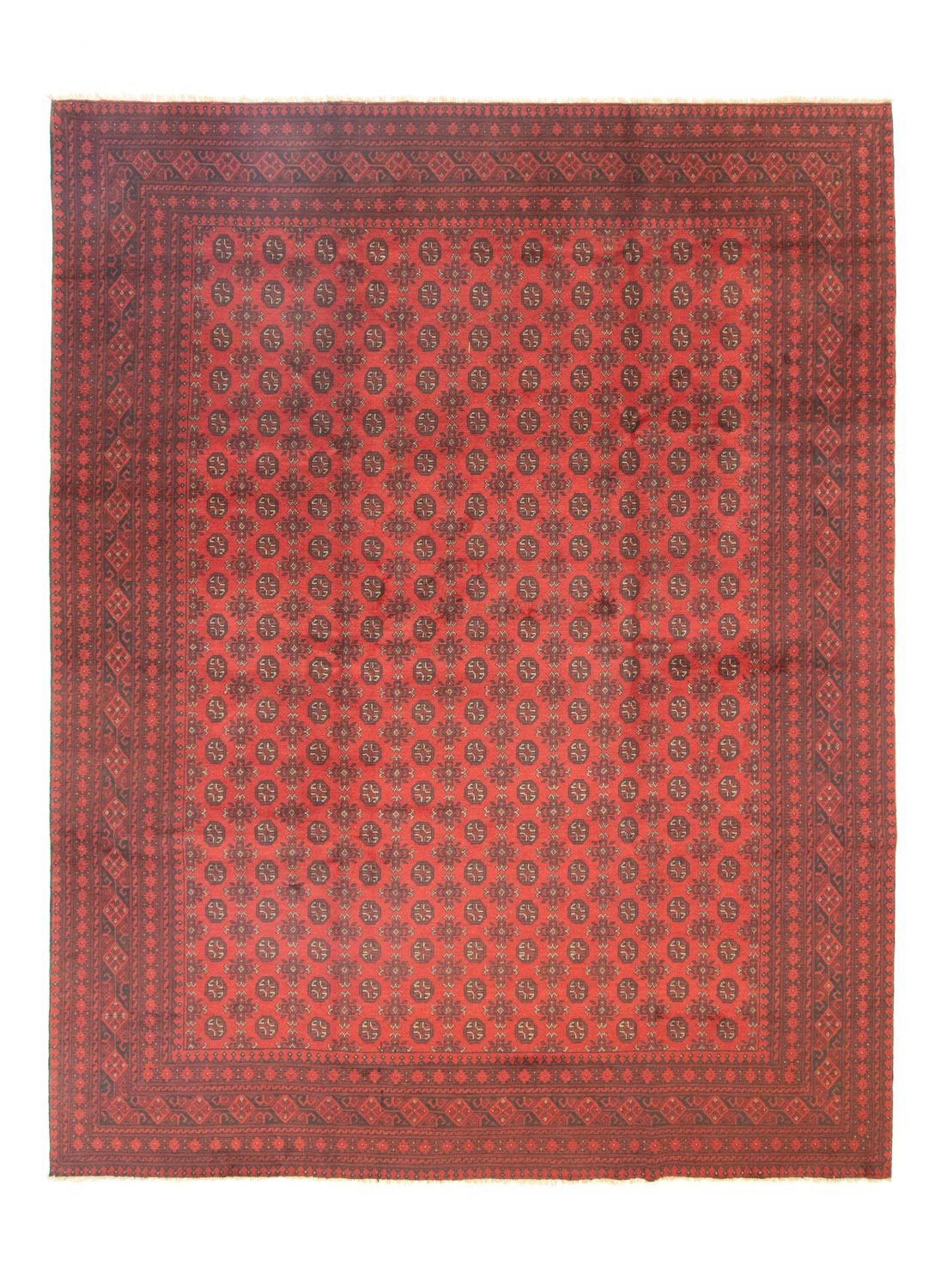 Afghan Rug - Filpa - 390 x 302 cm - dark red