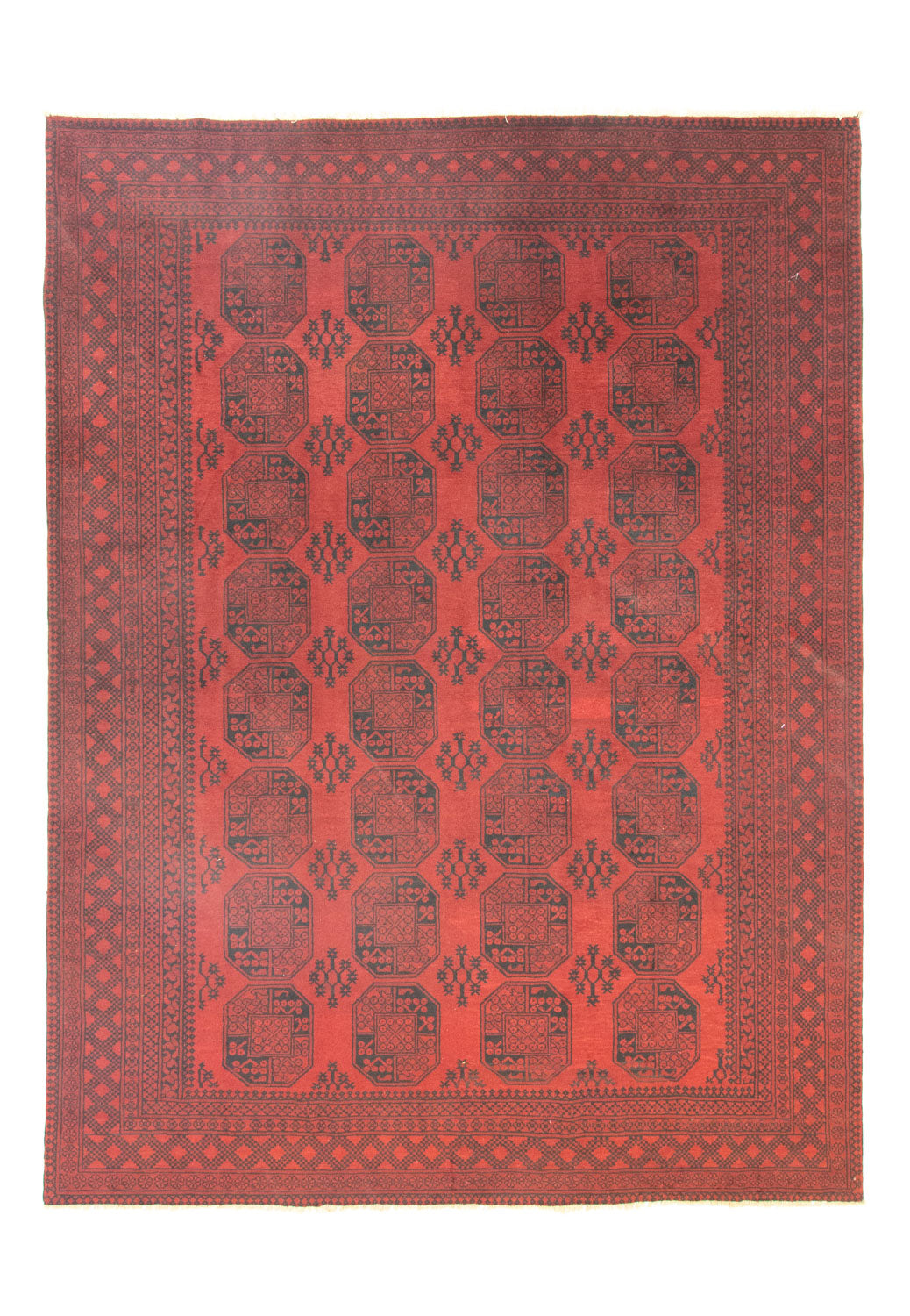 Afghan Rug - Filpa - 345 x 256 cm - dark red