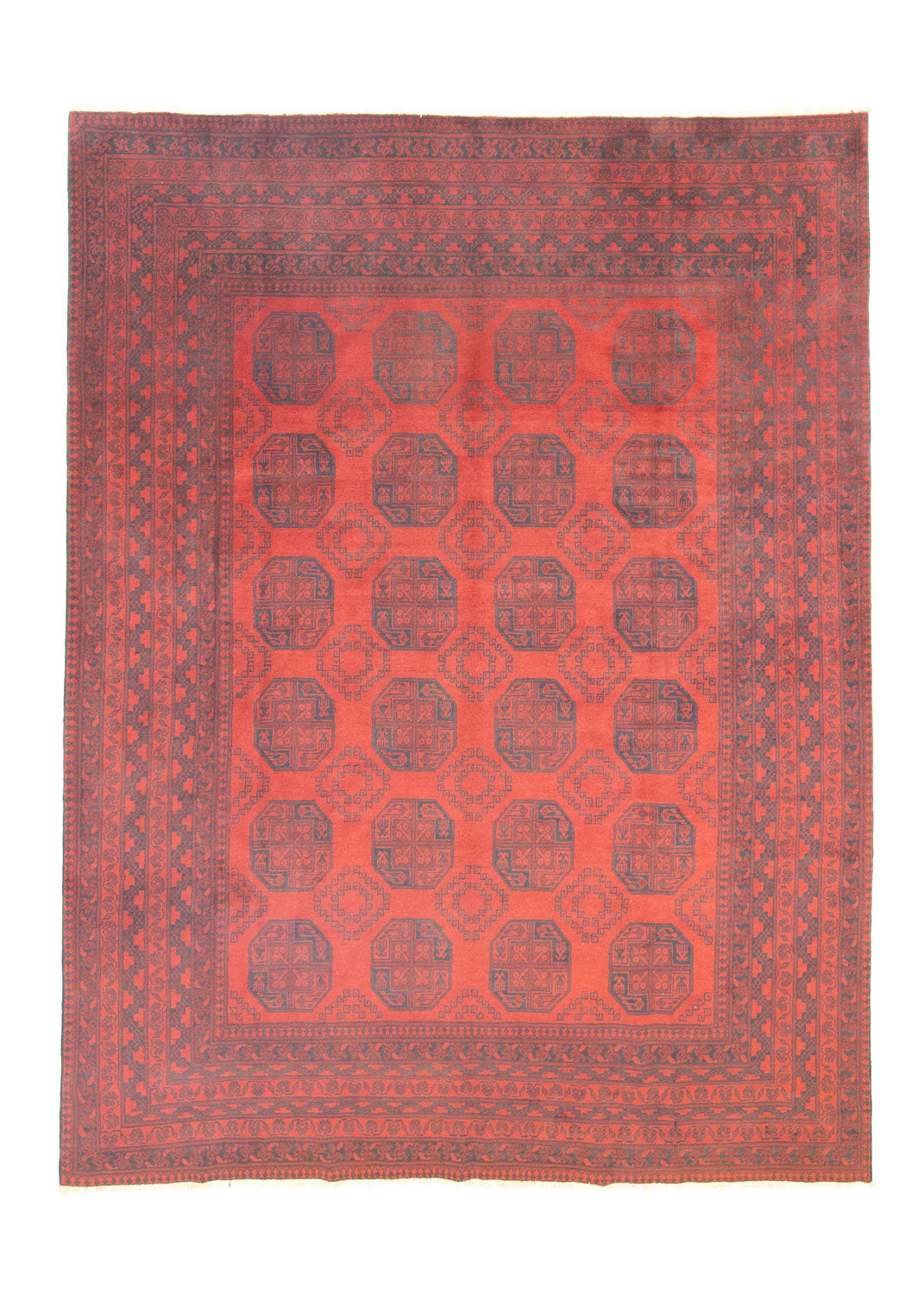 Afghan Rug - Filpa - 329 x 250 cm - dark red