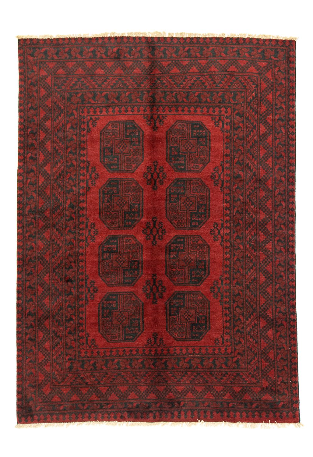 Afghan Rug - Filpa - 196 x 145 cm - red