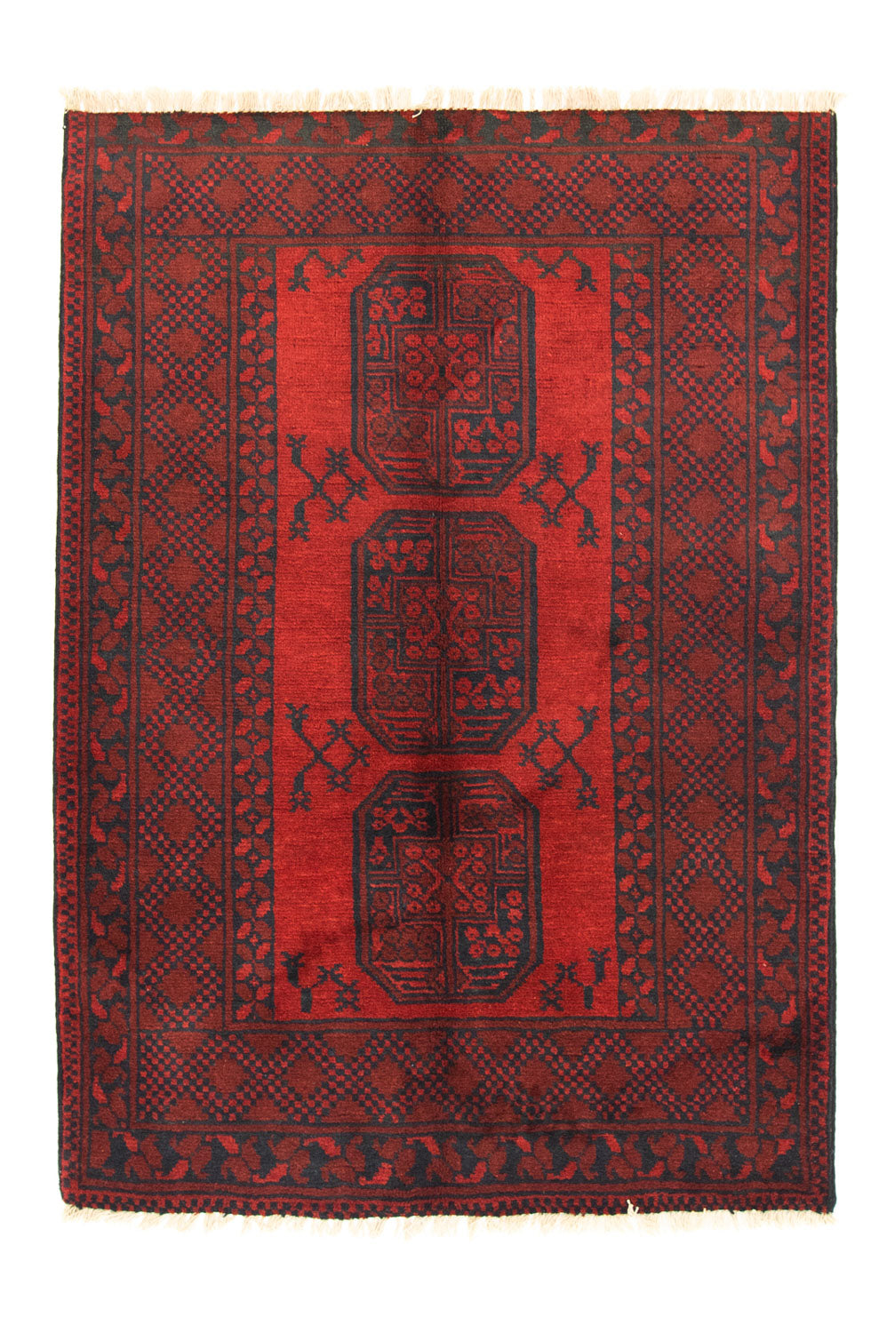Afghan Rug - Filpa - 148 x 106 cm - red