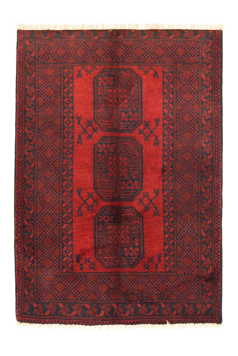 Afghan Rug - Filpa - 148 x 106 cm - red