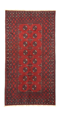 Afghan Rug - Filpa - 192 x 99 cm - red