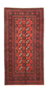 Runner Afghan Rug - Filpa - 200 x 100 cm - red