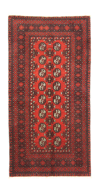 Runner Afghan Rug - Filpa - 200 x 100 cm - red