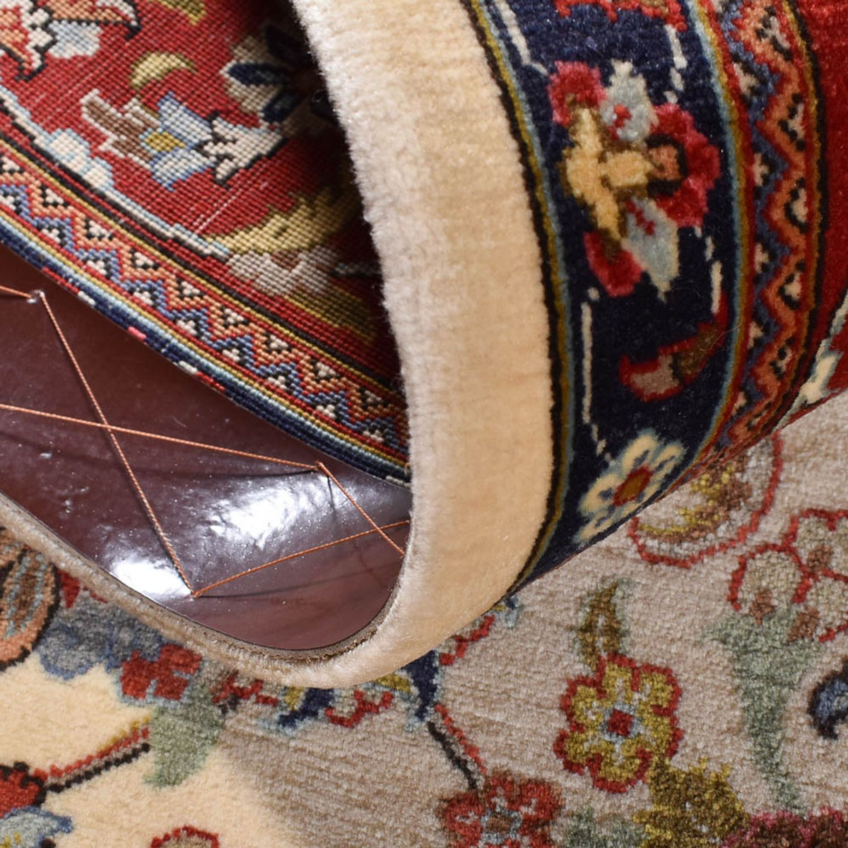 Perser Rug - Ghom - Royal - 202 x 131 cm - light beige