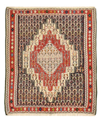 Kelim Rug - Oriental square  - 147 x 130 cm - red