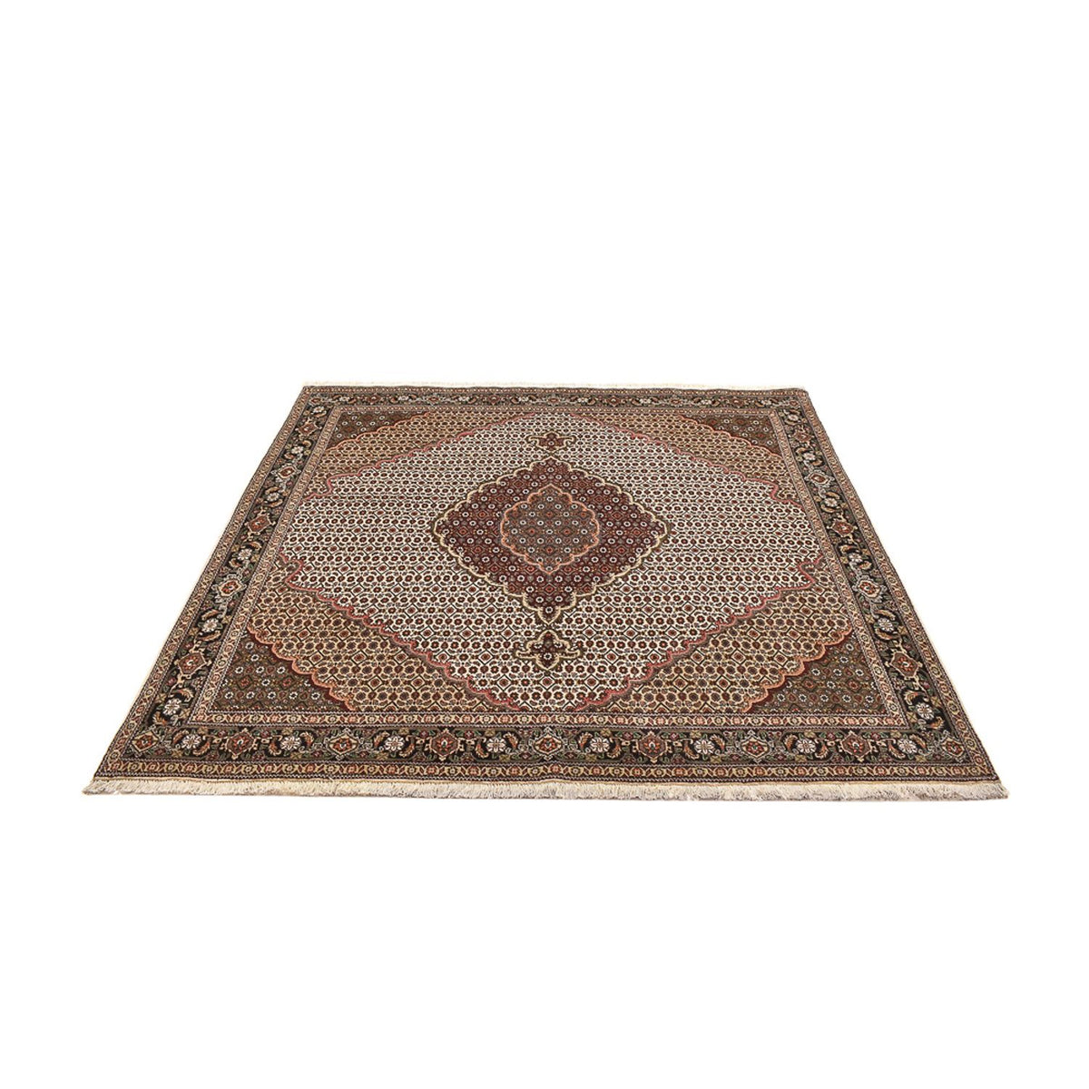 Perser Rug - Tabriz - Royal square  - 200 x 200 cm - light brown