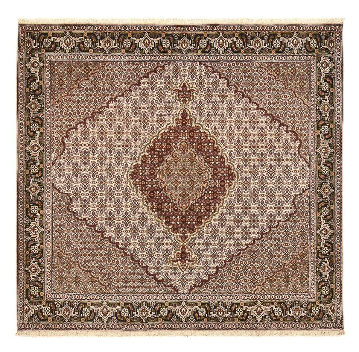Perser Rug - Tabriz - Royal square  - 202 x 196 cm - light brown