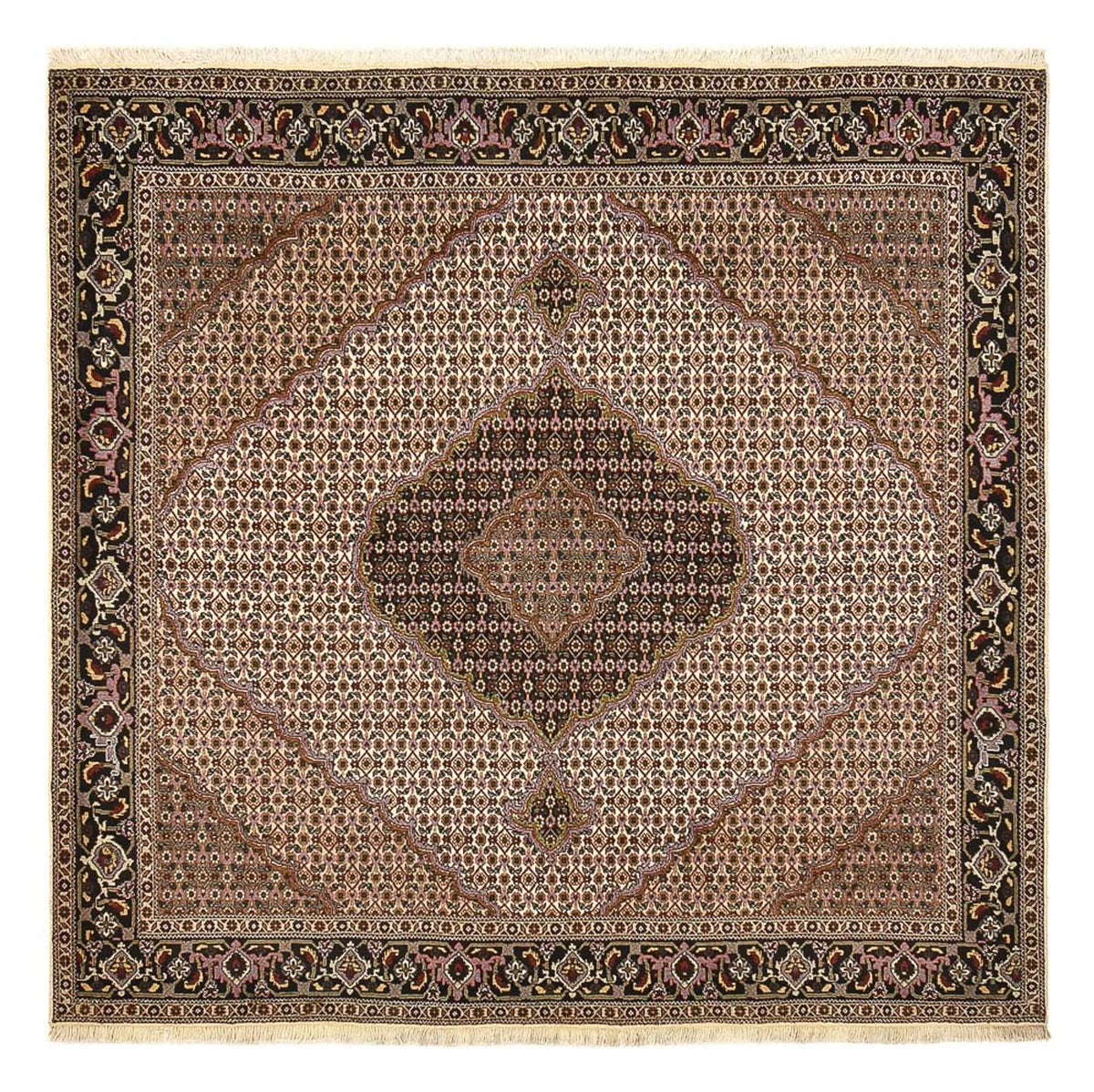 Perser Rug - Tabriz - Royal square  - 204 x 204 cm - brown