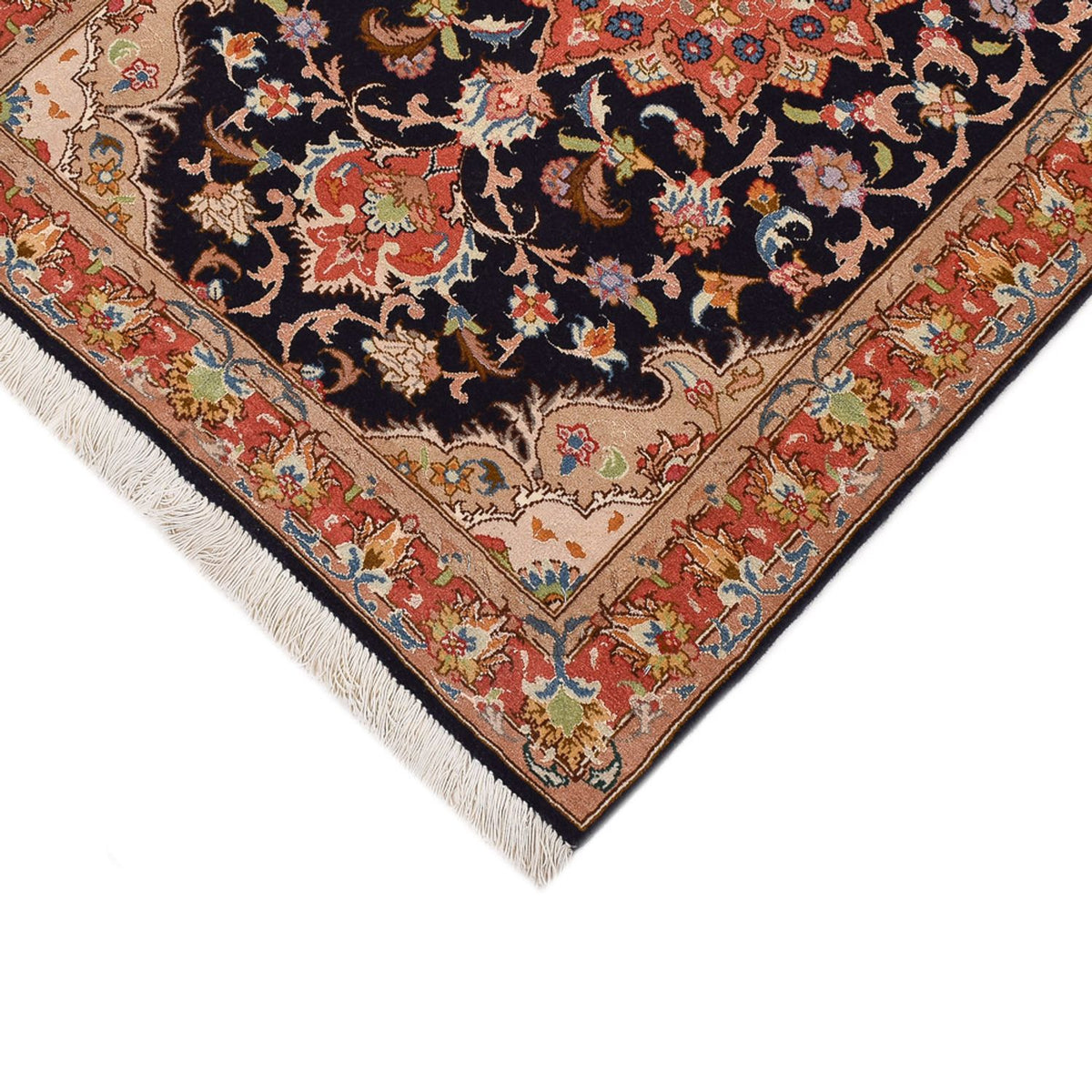 Runner Perser Rug - Tabriz - Royal - 380 x 75 cm - dark blue