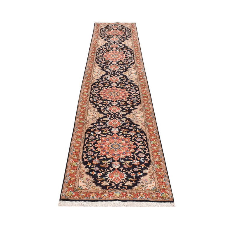Runner Perser Rug - Tabriz - Royal - 380 x 75 cm - dark blue