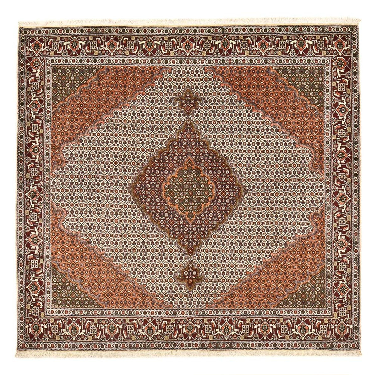 Perser Rug - Tabriz - Royal square  - 203 x 200 cm - light brown