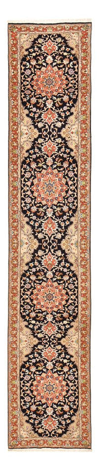 Runner Perser Rug - Tabriz - Royal - 380 x 75 cm - dark blue