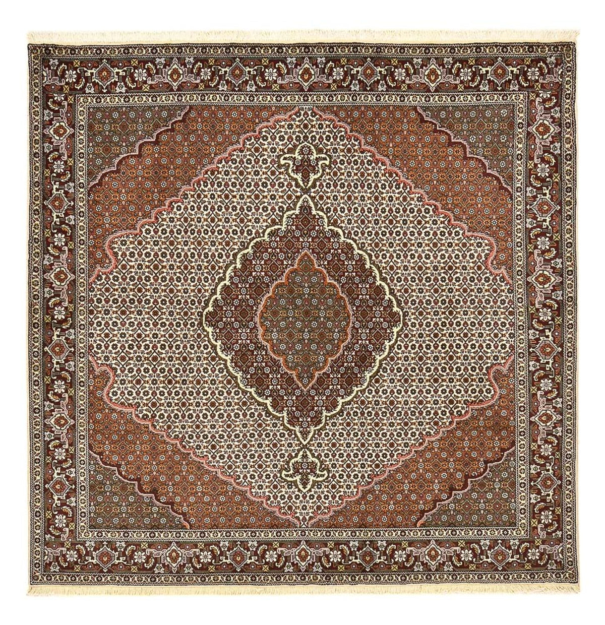 Perser Rug - Tabriz - Royal square  - 205 x 201 cm - light brown